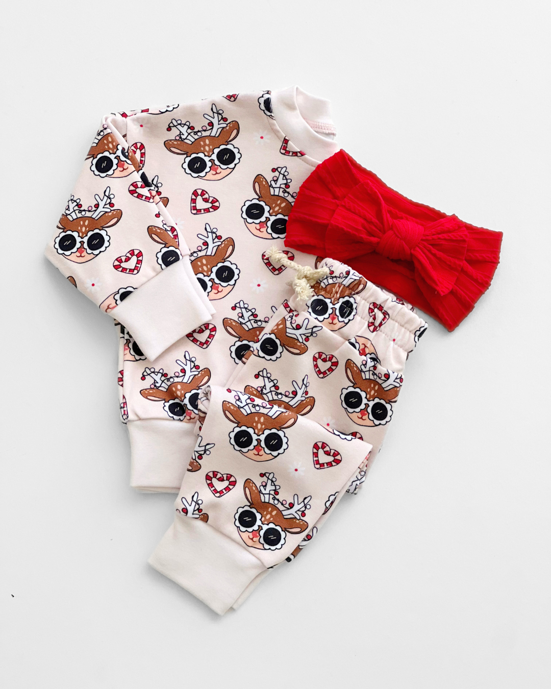 Christmas Baby & Kids Clothing Jogger Set | Deer Holiday