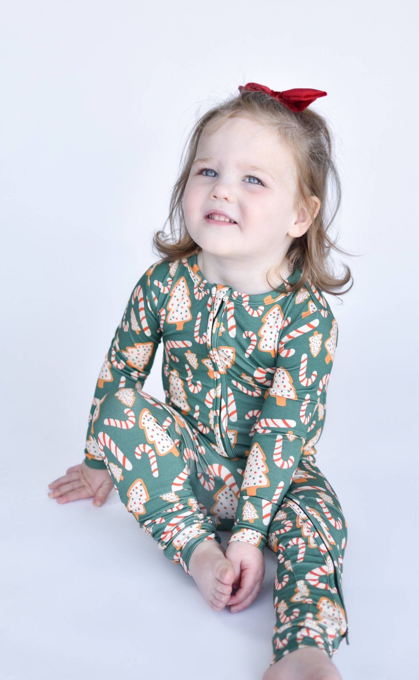 Christmas Cookies Convertible Bamboo Pajamas for Babies, Holiday Family Matching Pajamas, Bamboo PJs