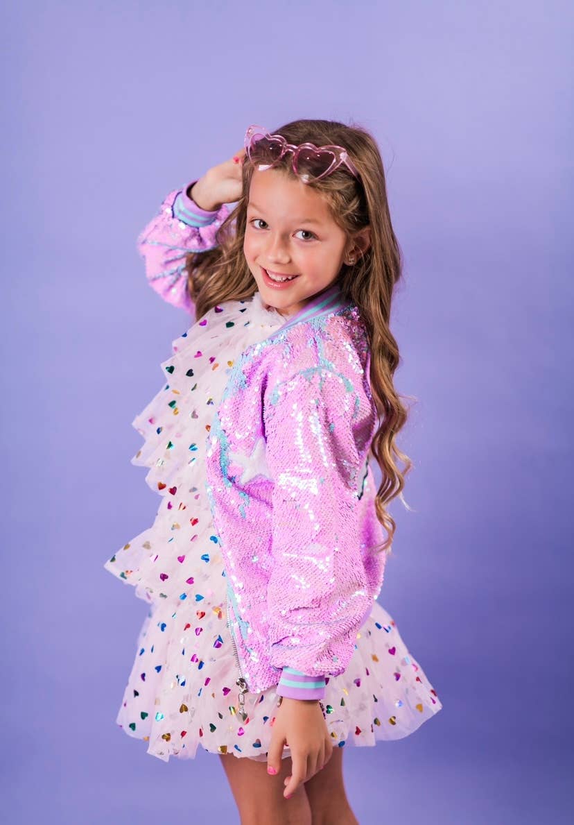 Girls Heart Foil Cake Birthday Dress | Birthday Dress