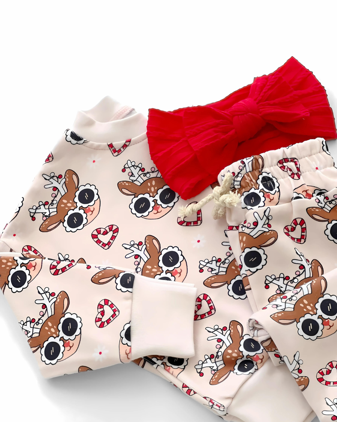 Christmas Baby & Kids Clothing Jogger Set | Deer Holiday