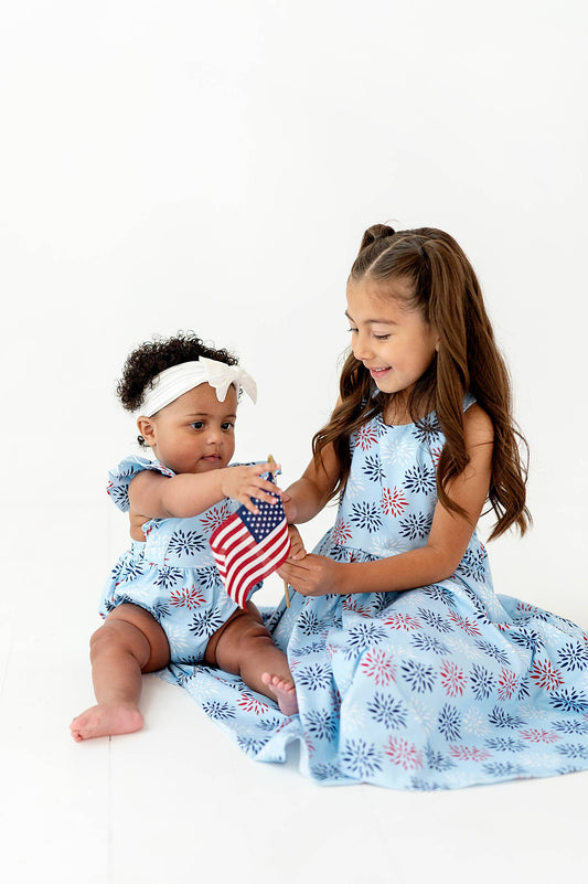 Emmy Romper in Firework | Baby Bubble | 4th of July