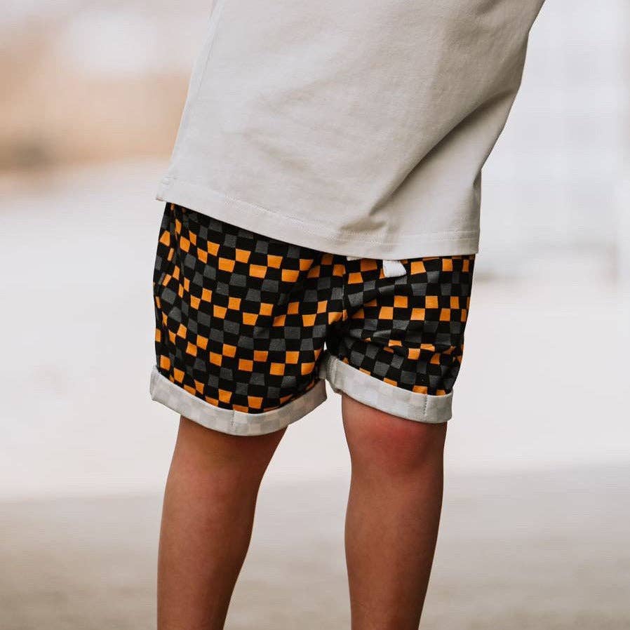 Boys Clothes Check Ya Later Shorts Black Gold