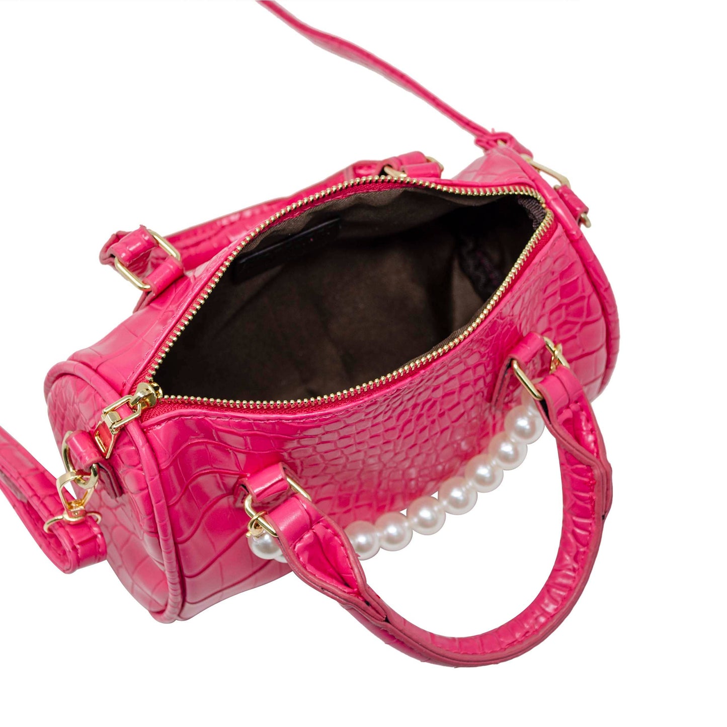Crocodile Pearl Duffle Handbag