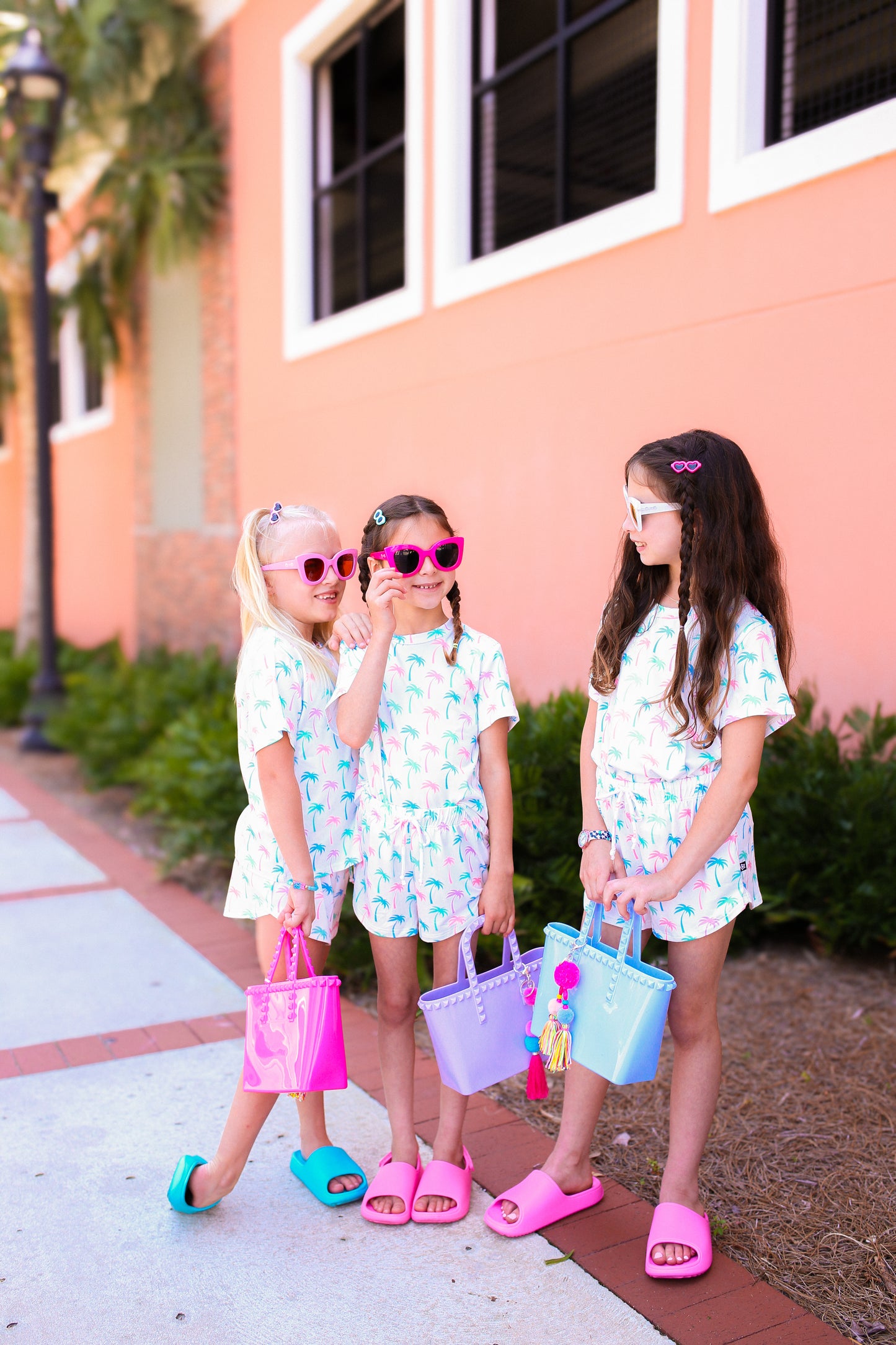 Simply Soft Short Sleeve Easy Tee & Short - Pastel Palms