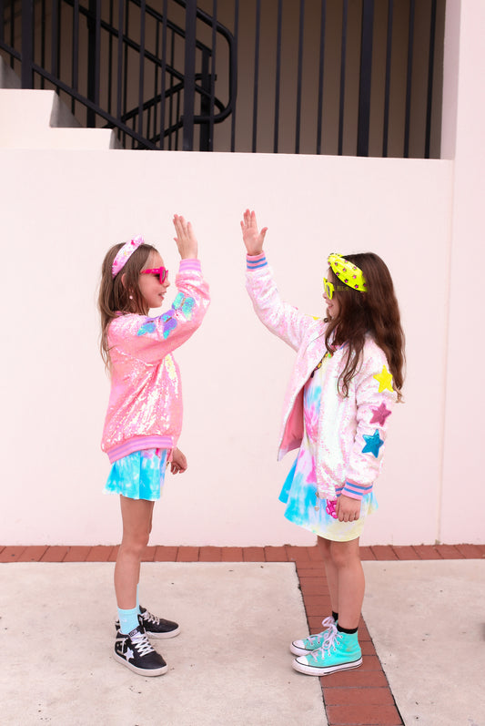 Born to be a Star Girls Sequins Bomber Jacket