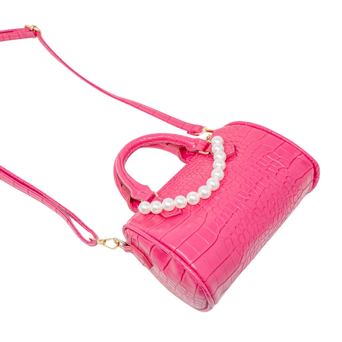Crocodile Pearl Duffle Handbag