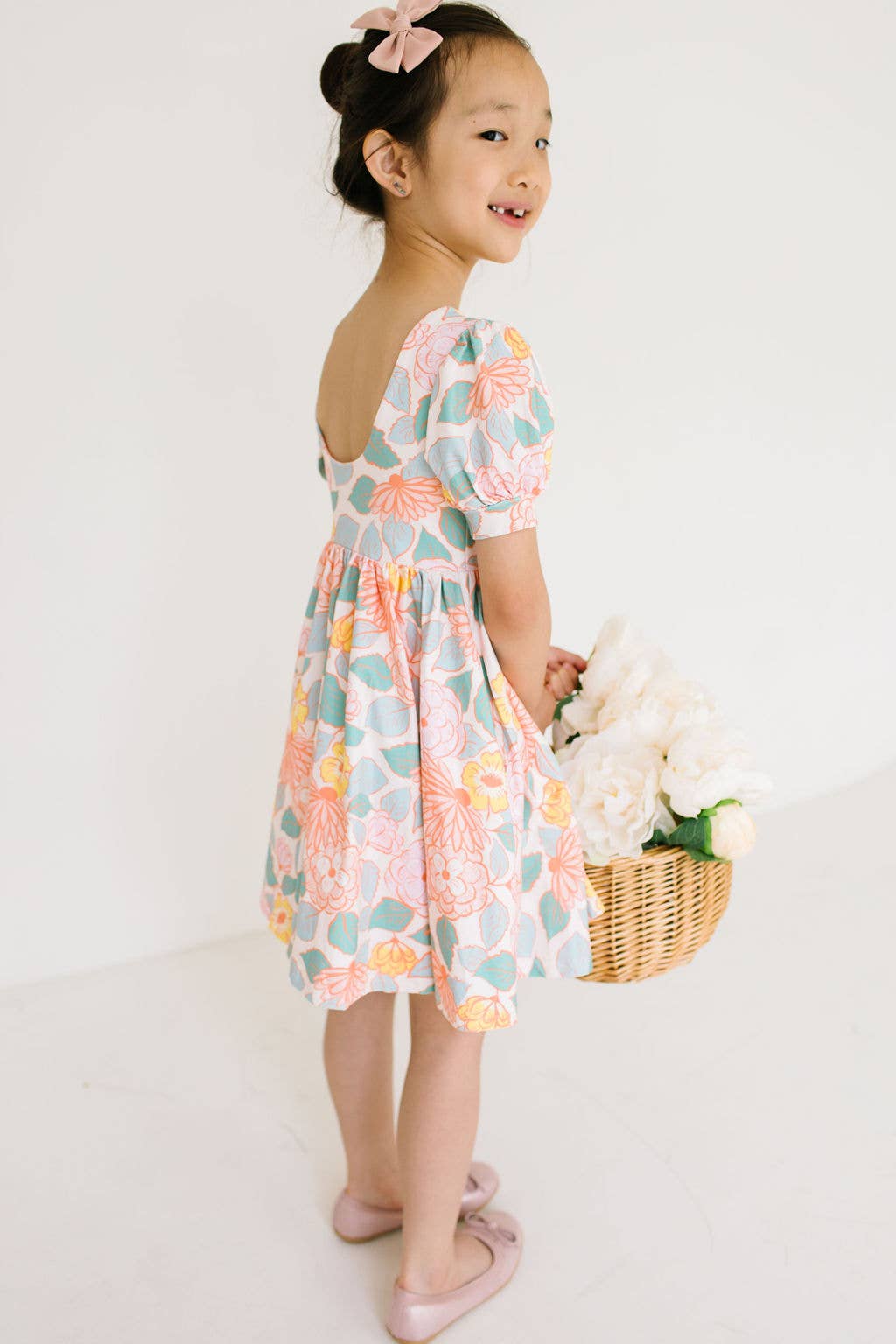 Puff Twirl in Soft Floral | Girls Spring Clothing