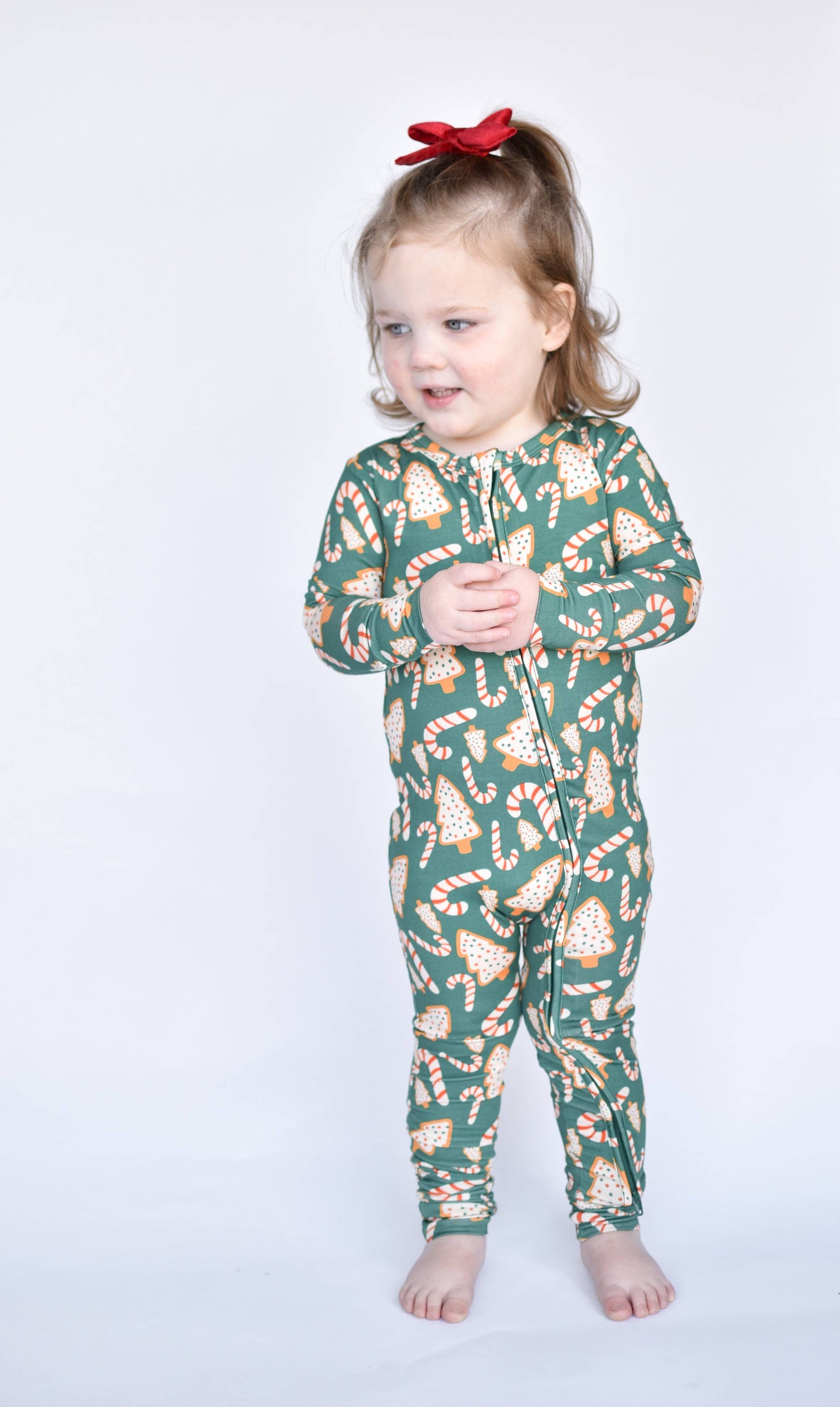 Christmas Cookies Convertible Bamboo Pajamas for Babies, Holiday Family Matching Pajamas, Bamboo PJs