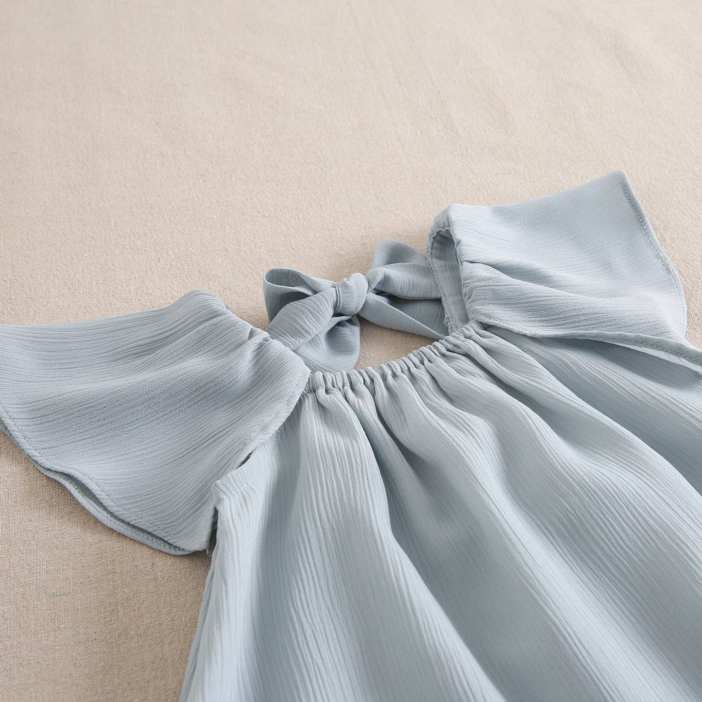 Baby girl dress with aquamarine briefs ceremony