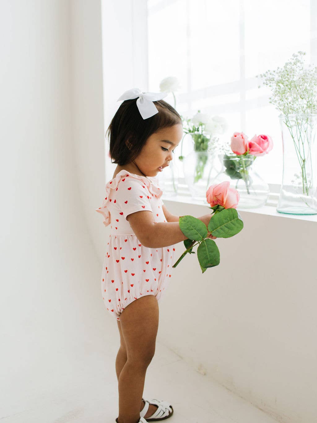 Harlow Romper in Sweetheart | Baby Bubble