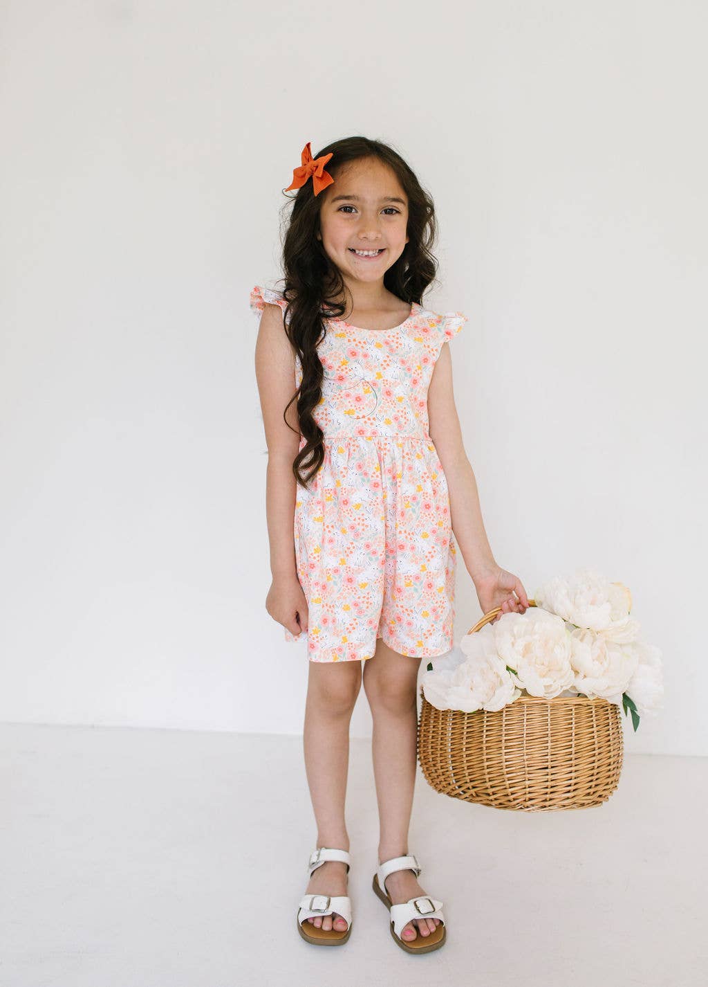 Macie Romper in Bunny Field