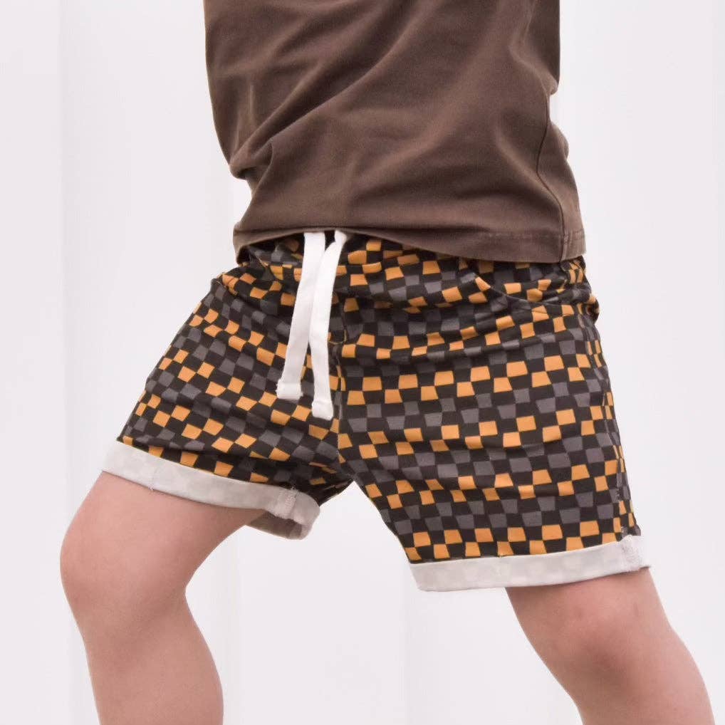 Boys Clothes Check Ya Later Shorts Black Gold