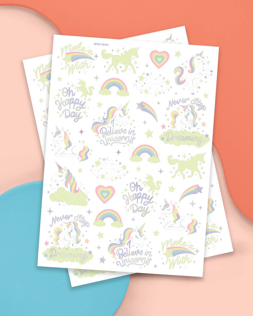 Unicorn Glow In The Dark Kids Temporary Tattoos, Bday Favor