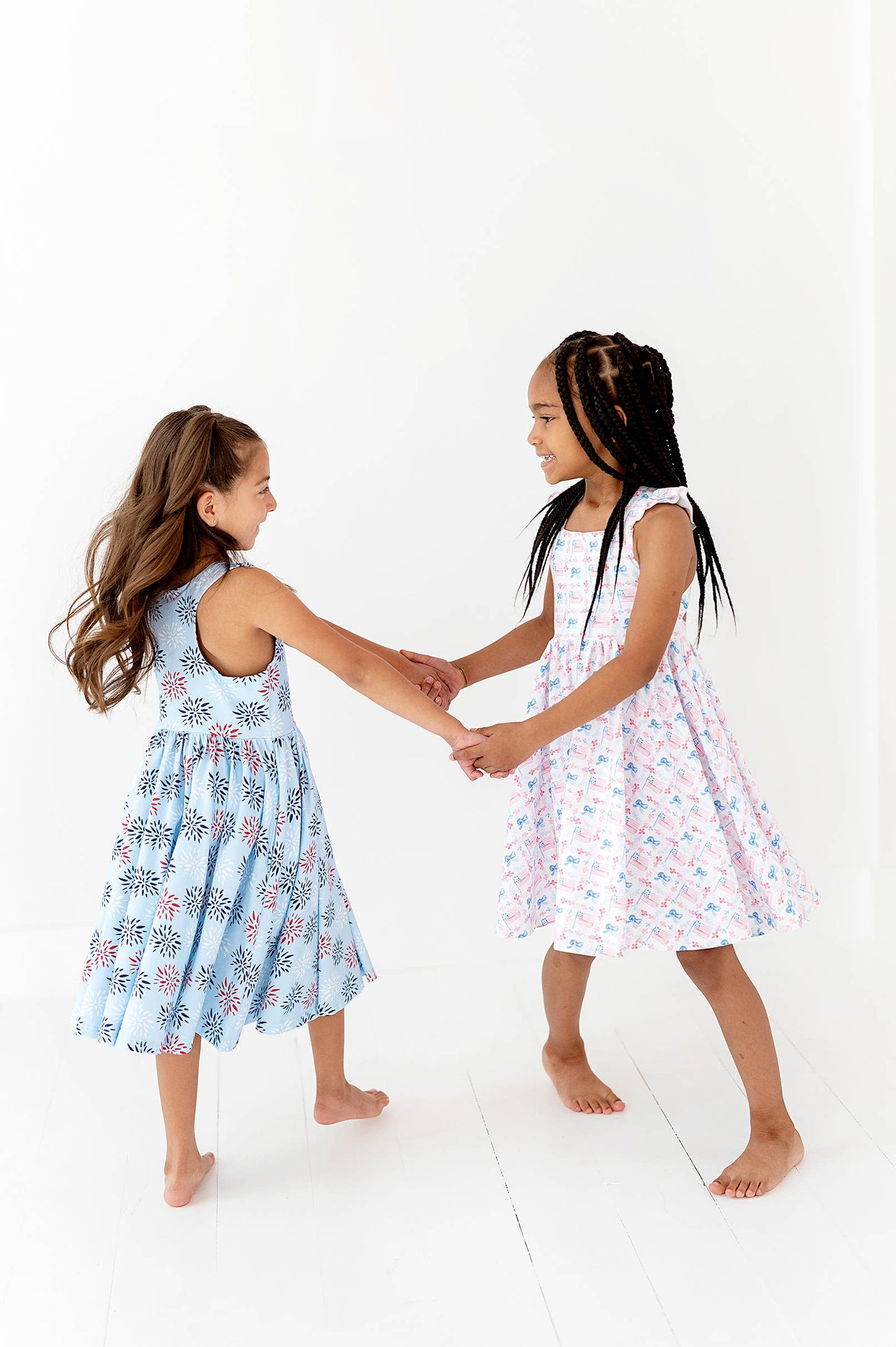Rosita Dress in Patriotic Flags| Pocket Twirl Dress