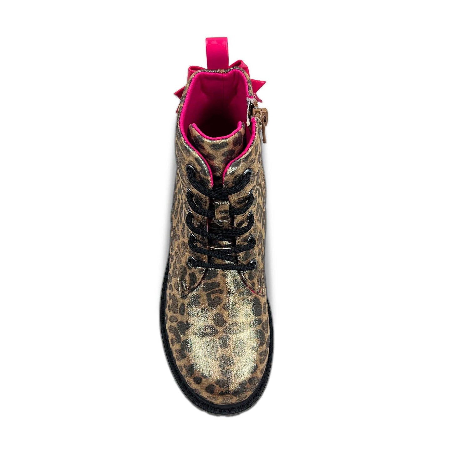 Miss Charlotte Combat Boot in Leopard - Kids