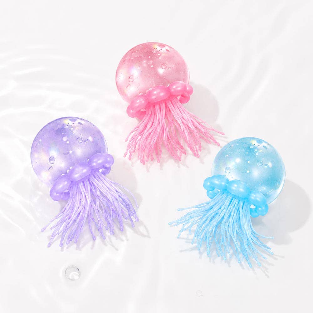 Glitter Jellyfish Squeeze Squishy Toy
