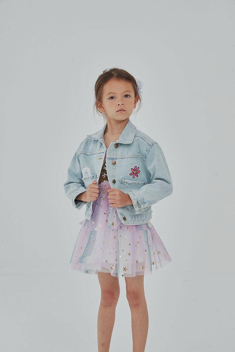 Patched Denim Jacket