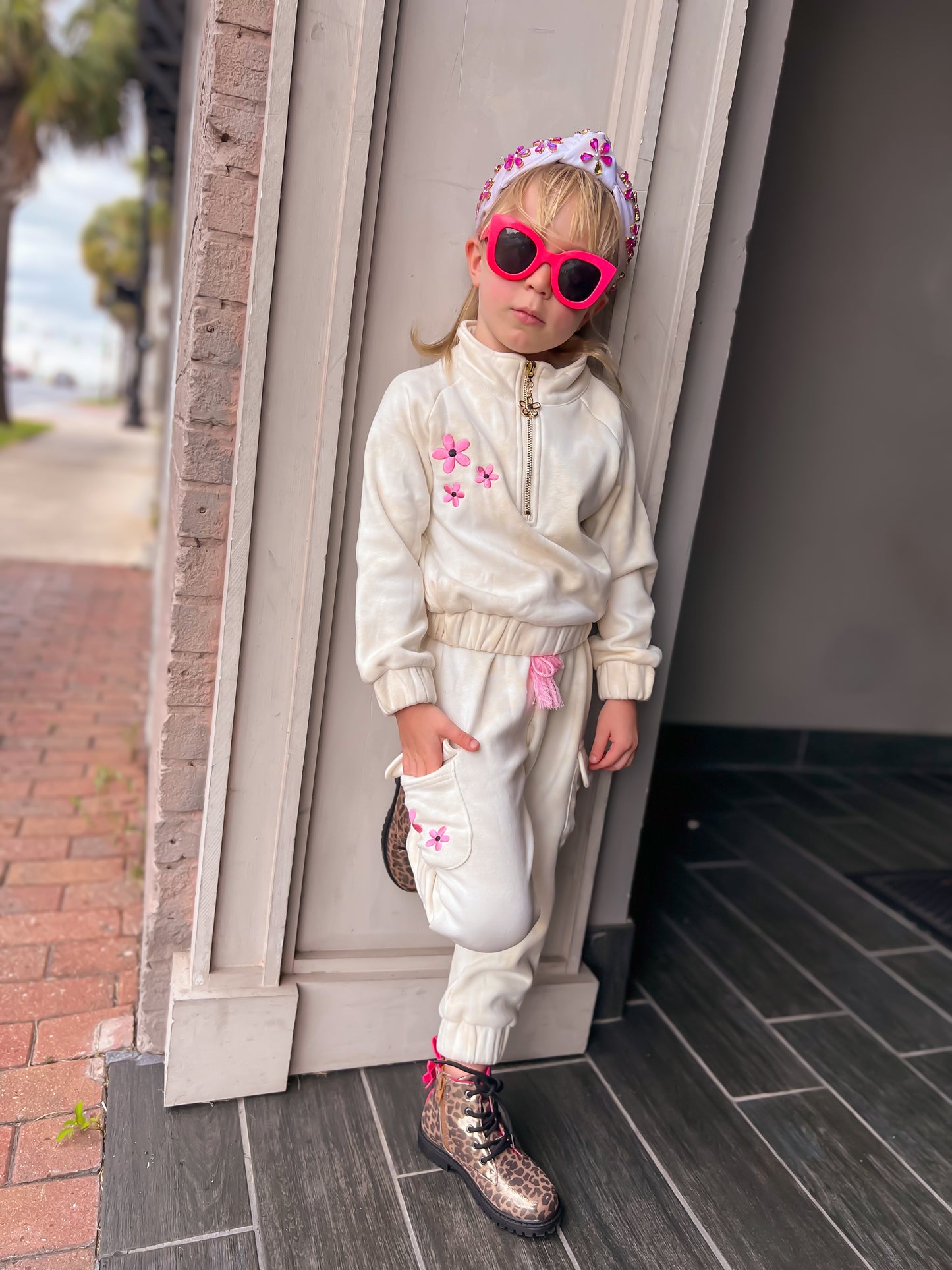 Tie Dye Flower Jogger Set