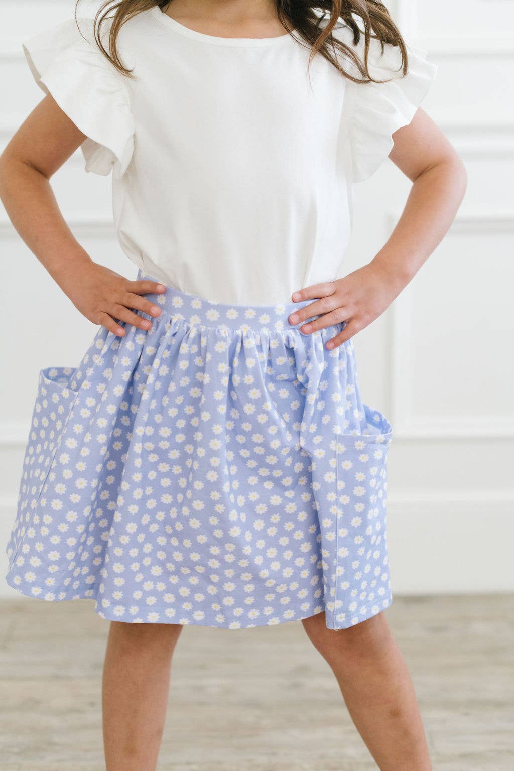 Pocket Skort in Purple Petals