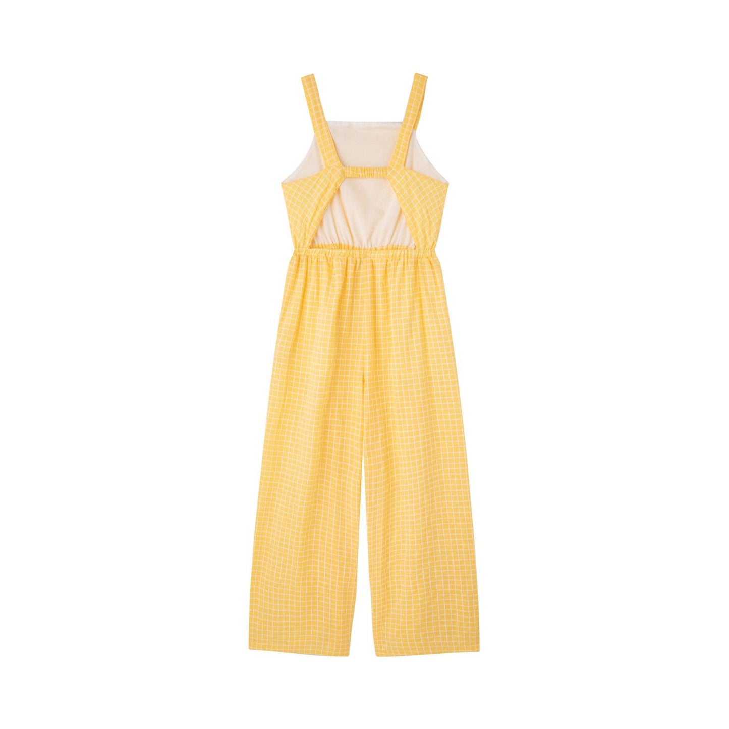 Yellow Plaid Jumpsuit for girls