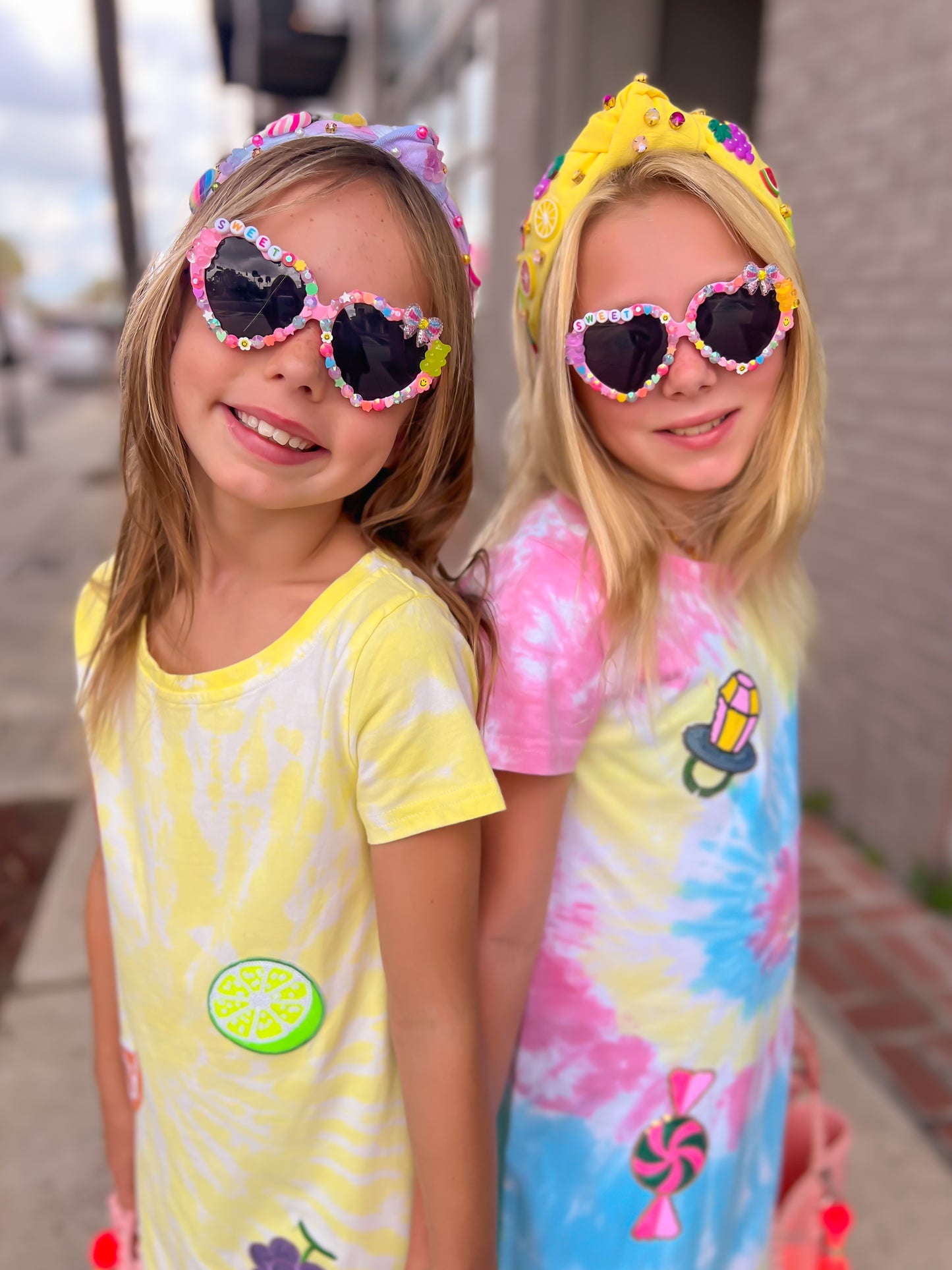 Candyland Sequin Patch Tie-Dye Dress