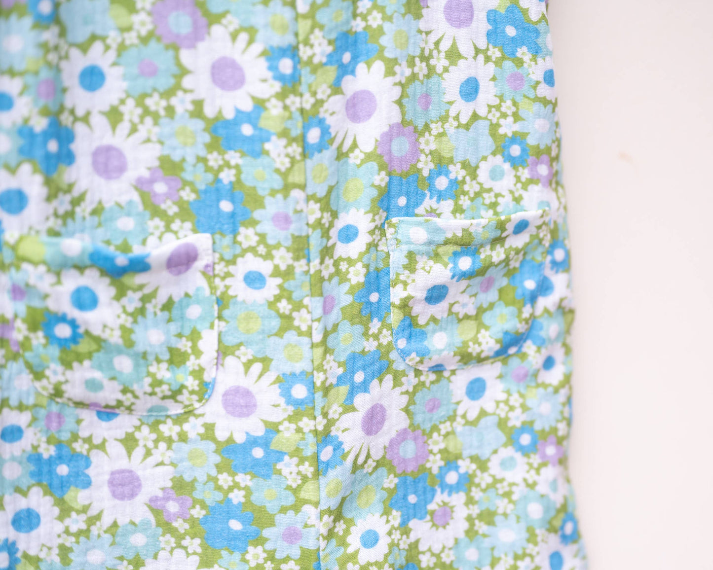 Blue & Green Flower Power Summer Romper Baby Toddler Girl
