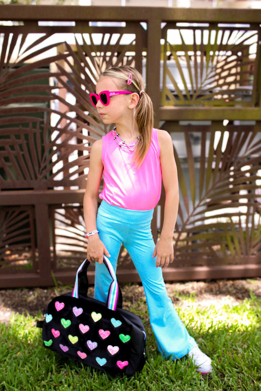 Simply Soft Luxe Flare Legging - Neon Aqua