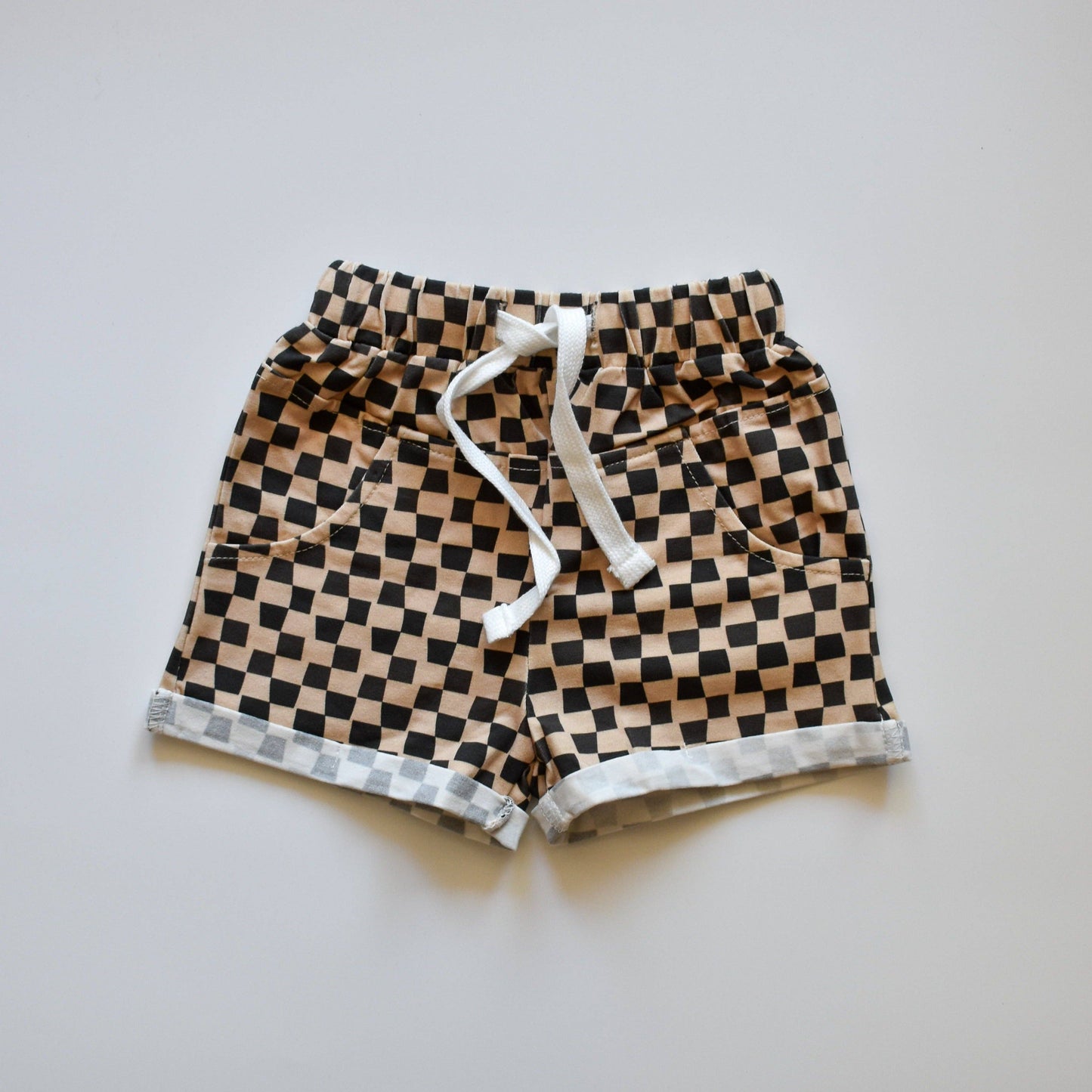 Boys Clothes Check Ya Later Shorts Beige Black