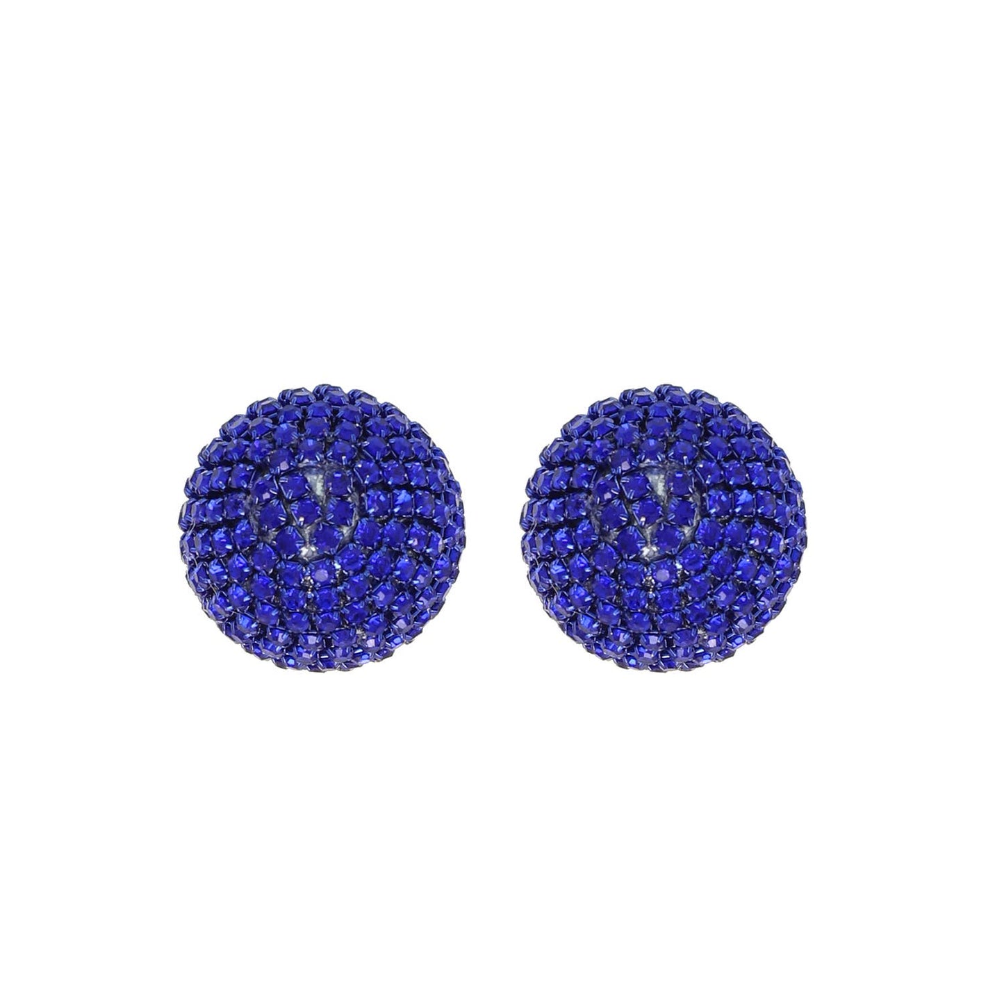 Rhinestone Pave Sphere Disco Ball Stud Earrings