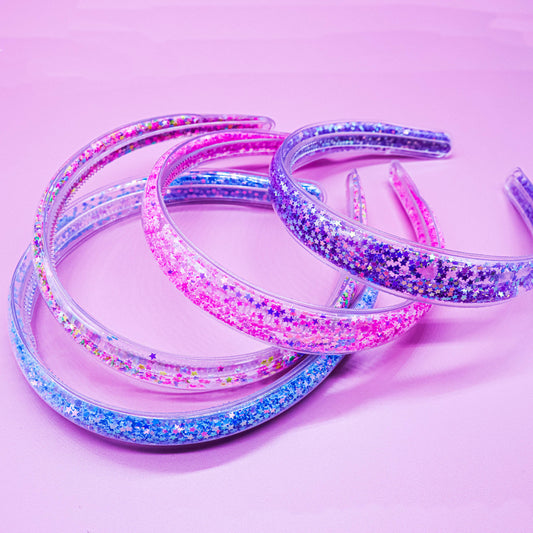 Sparkly Glitter Headbands - 4 Pack