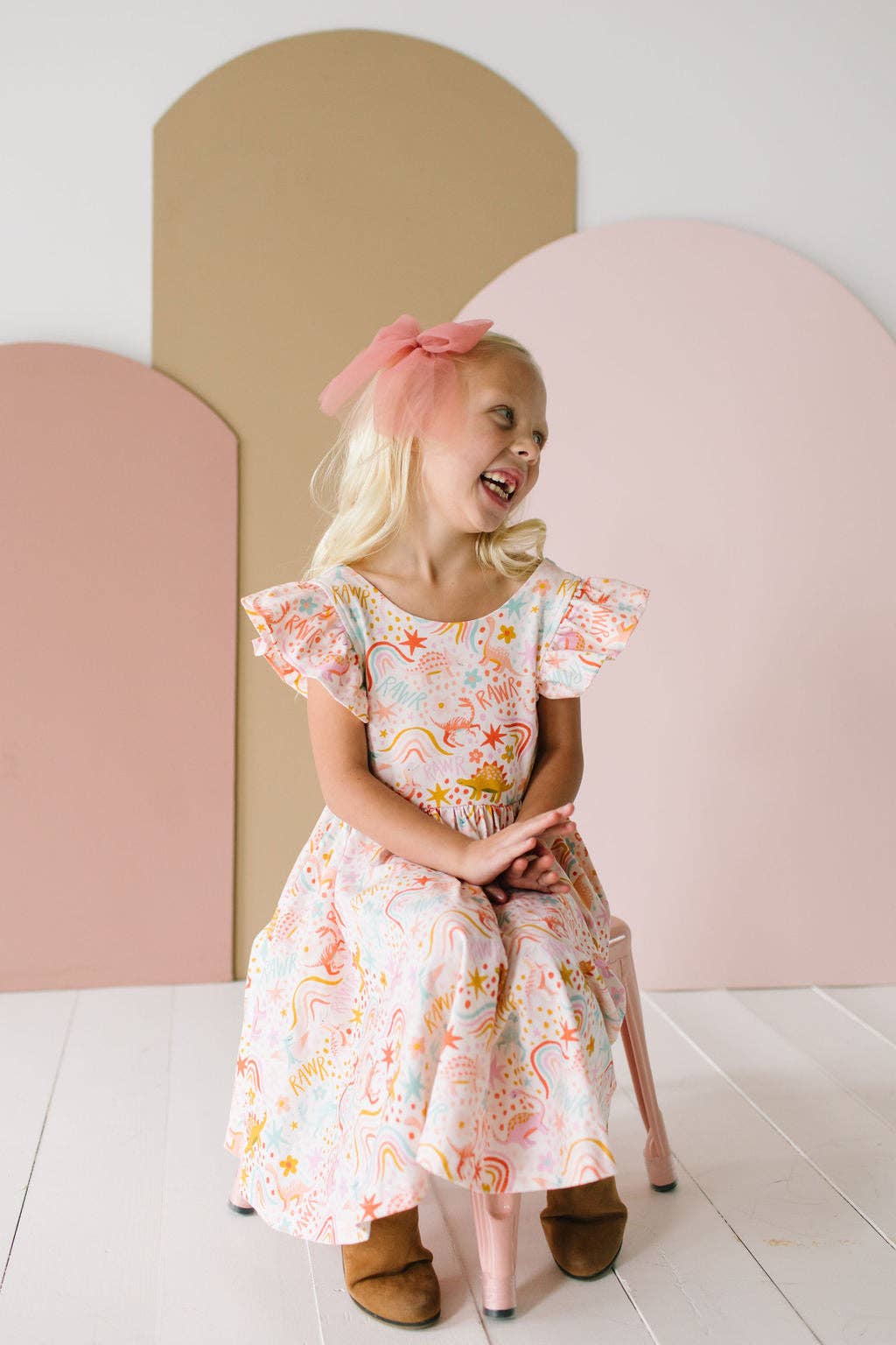 Olivia Twirl Dress in Dreamy Dino