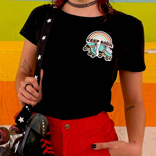 Keep Rollin' - Women's Roller Skate Tee