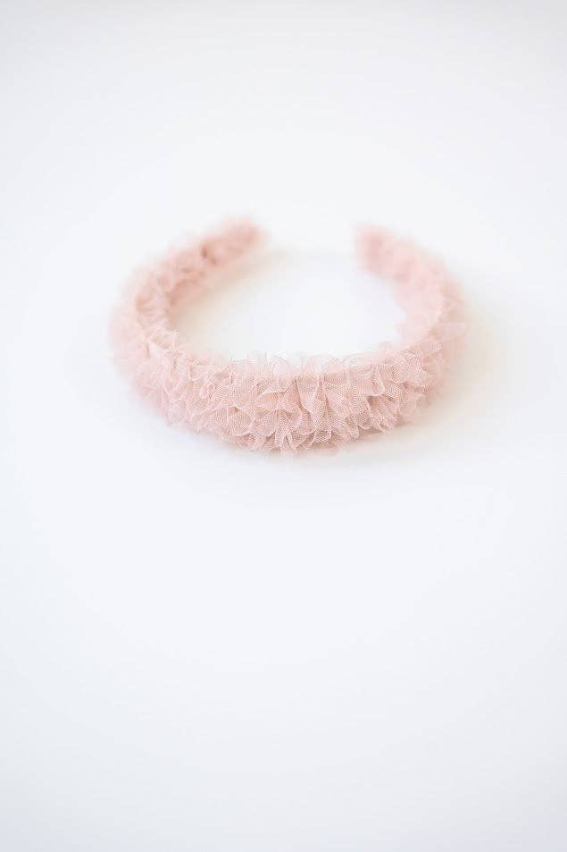 Ruffle Tulle Headband - Blushing Belle