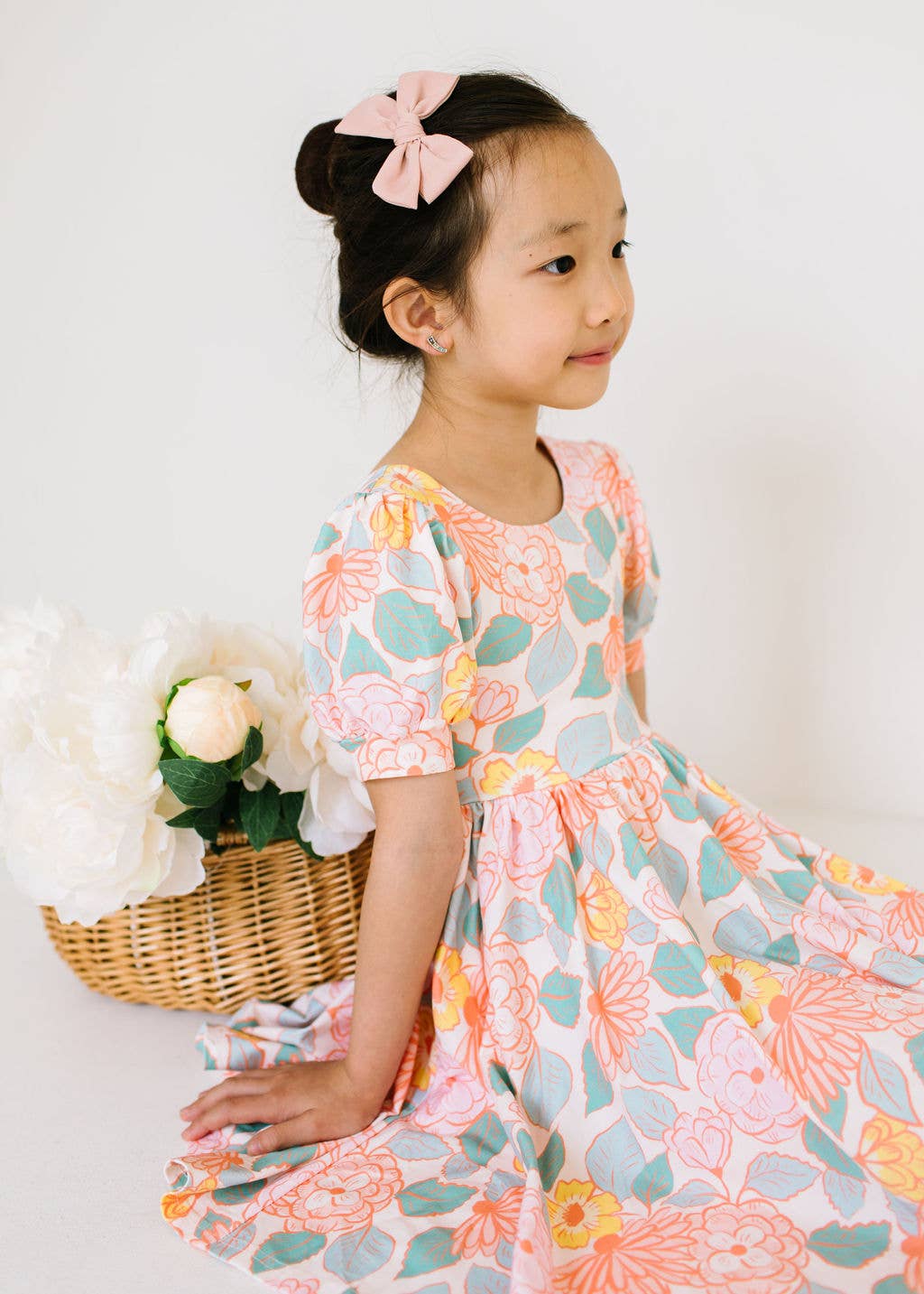 Puff Twirl in Soft Floral | Girls Spring Clothing