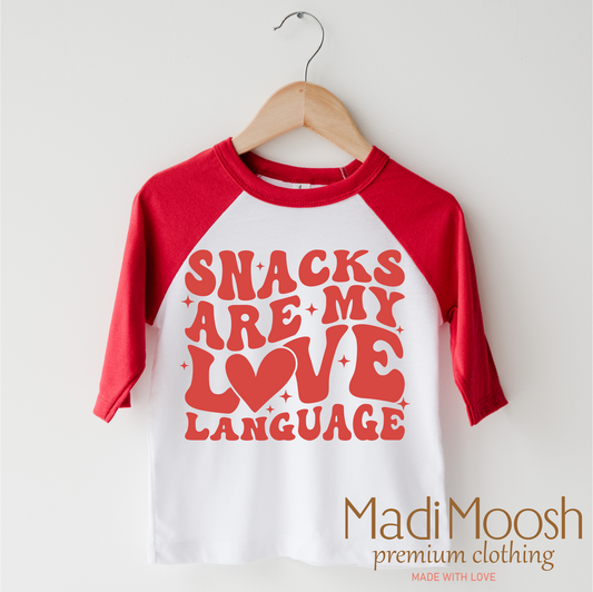 Snacks Are My Love Language Valentine's Day Shirt - Valentine's Tee