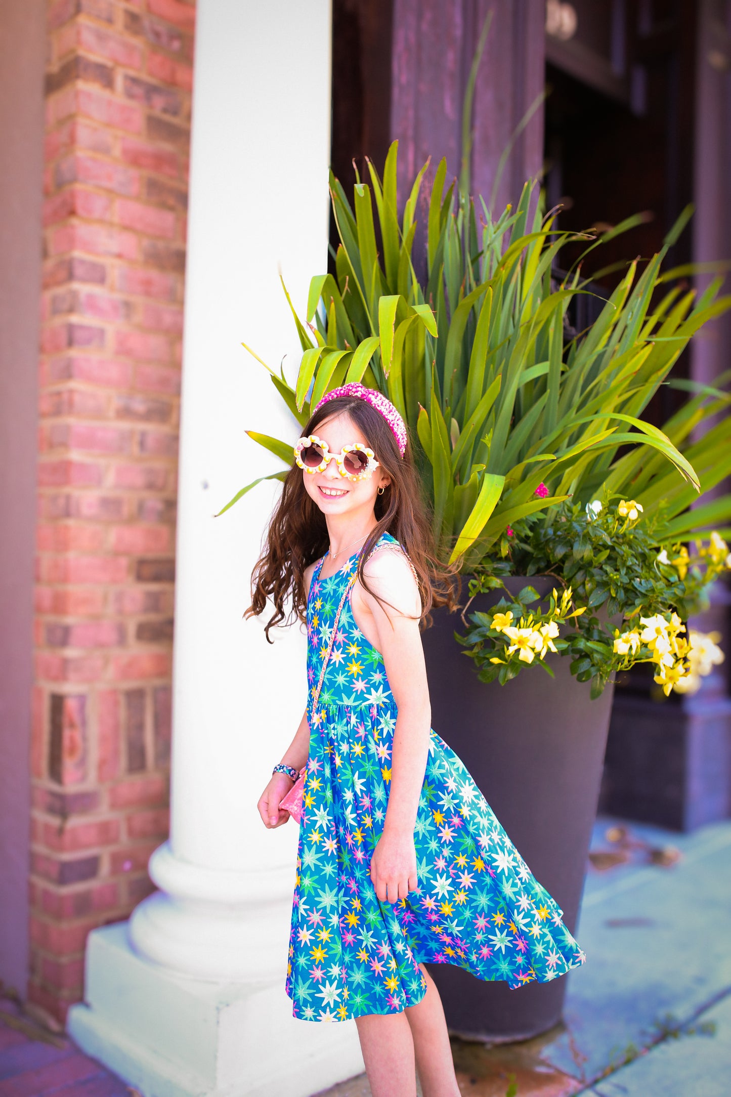 Sofia Dress in Color Burst | Pocket Twirl Dress