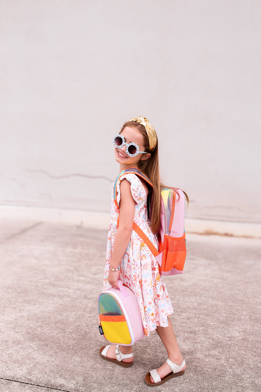 Orange Shimmer Pack It All Backpack