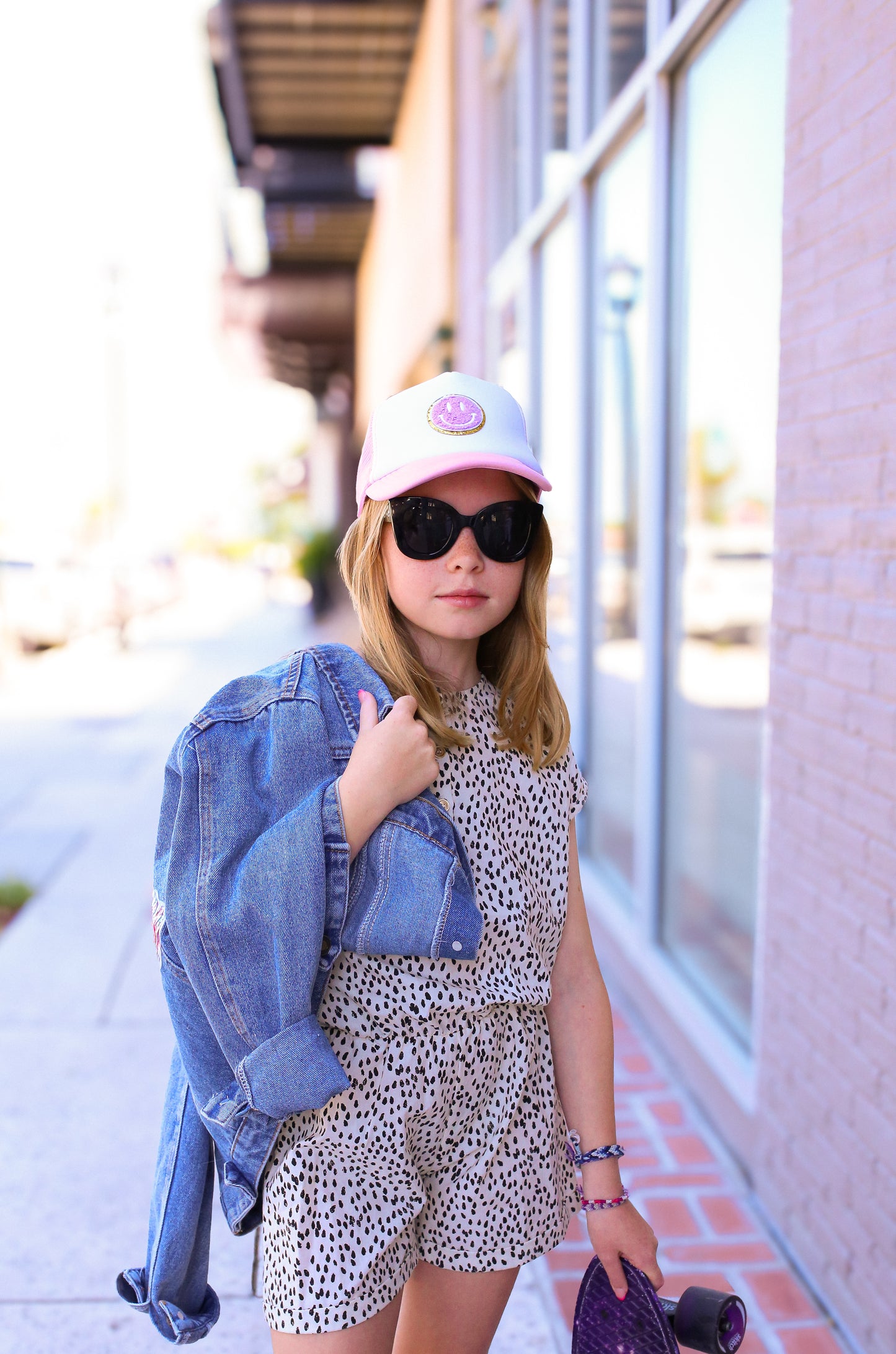 Smile Patch Trucker Hat - Kids Spring Hat