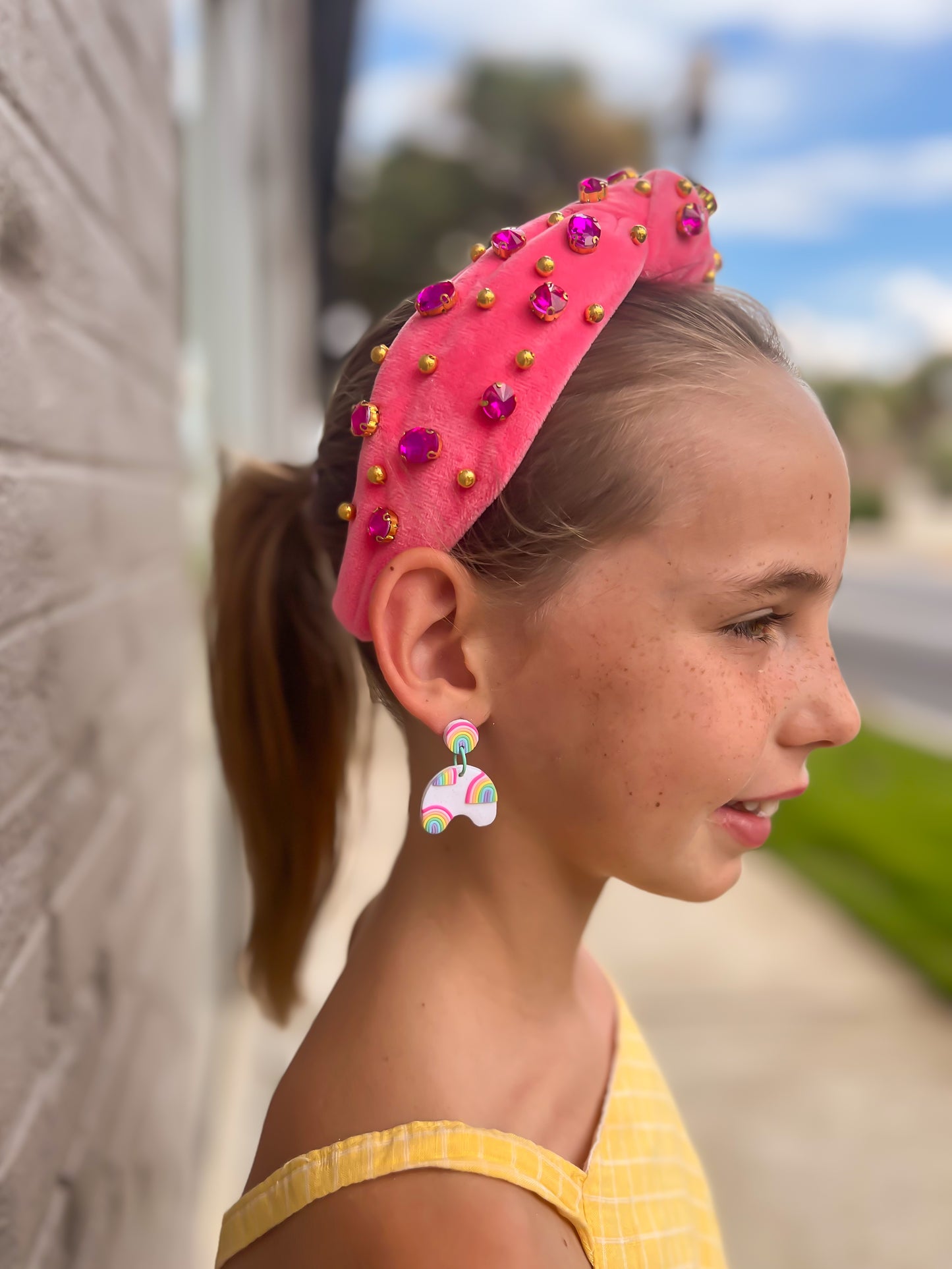 Velvet Pink Headband | Knot Headband