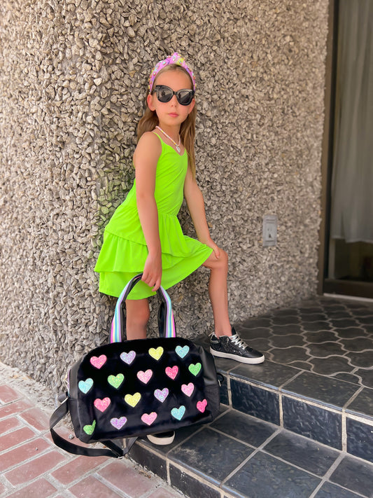 Air Swift Asymmetrical Tank Dress Lime