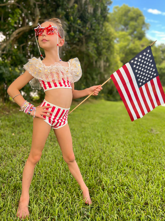 Fancy Shmancy Red and white stripe suit