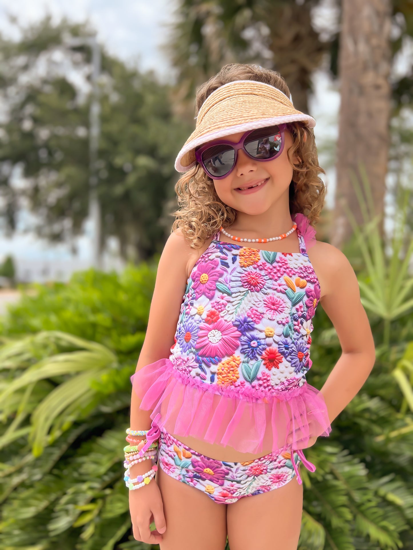 Sconset Straw Bow Visor (Girls)