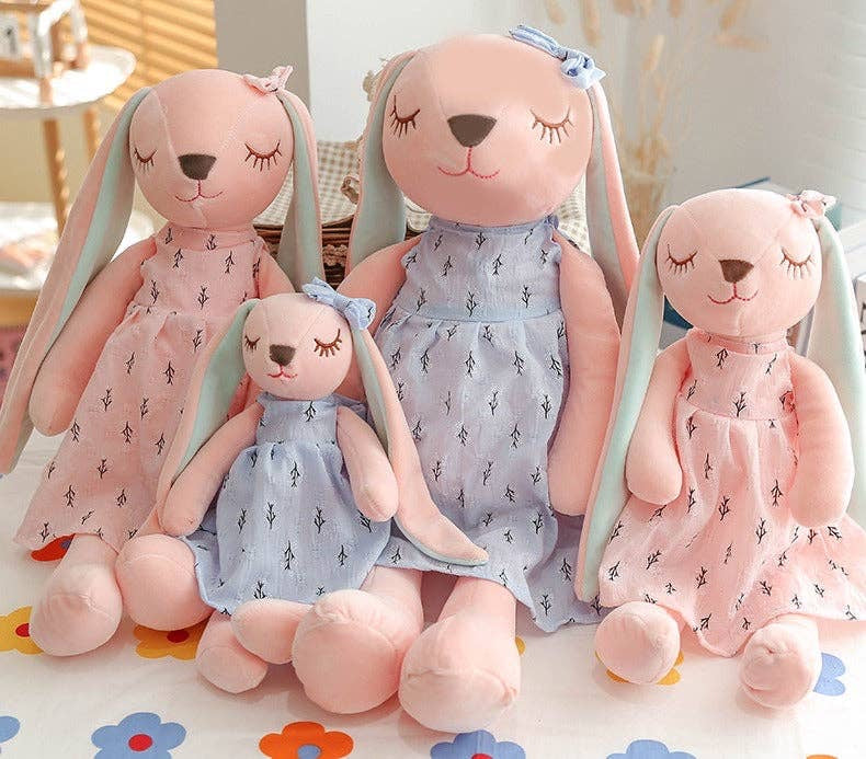 Flower skirt couple rabbit doll plush extra small
