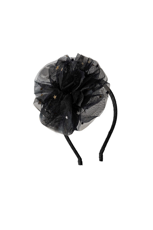 Charming Star Mesh Headband in Black & Gold