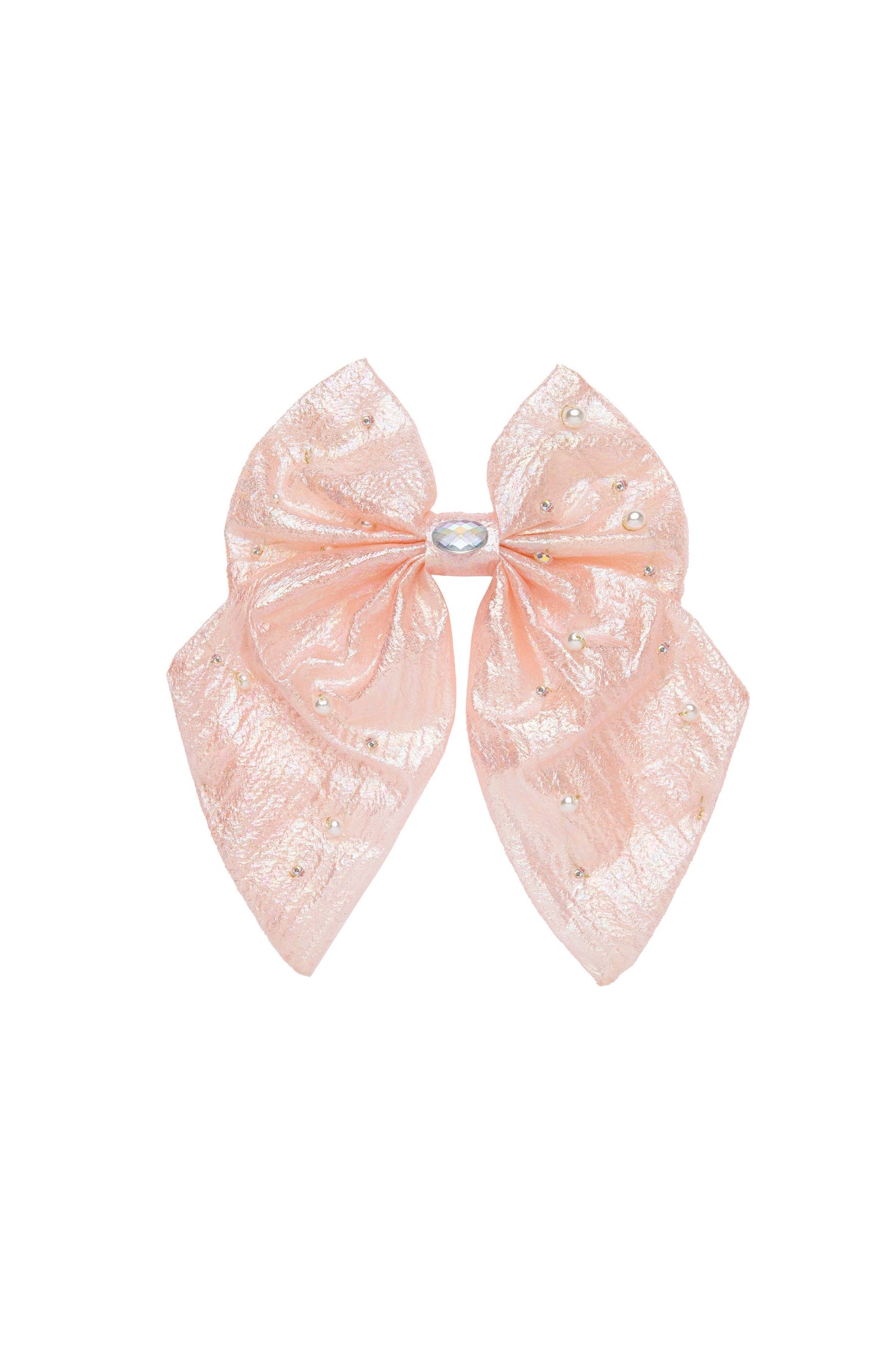 Diamond & Pearl Bow in Soft Pink