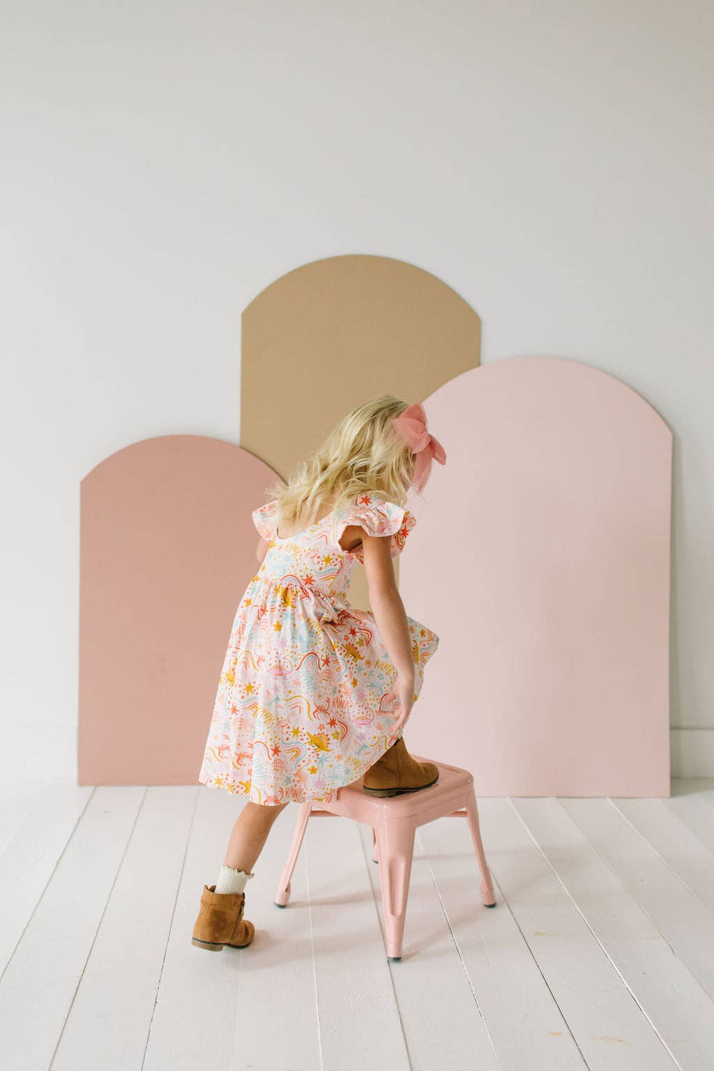 Olivia Twirl Dress in Dreamy Dino