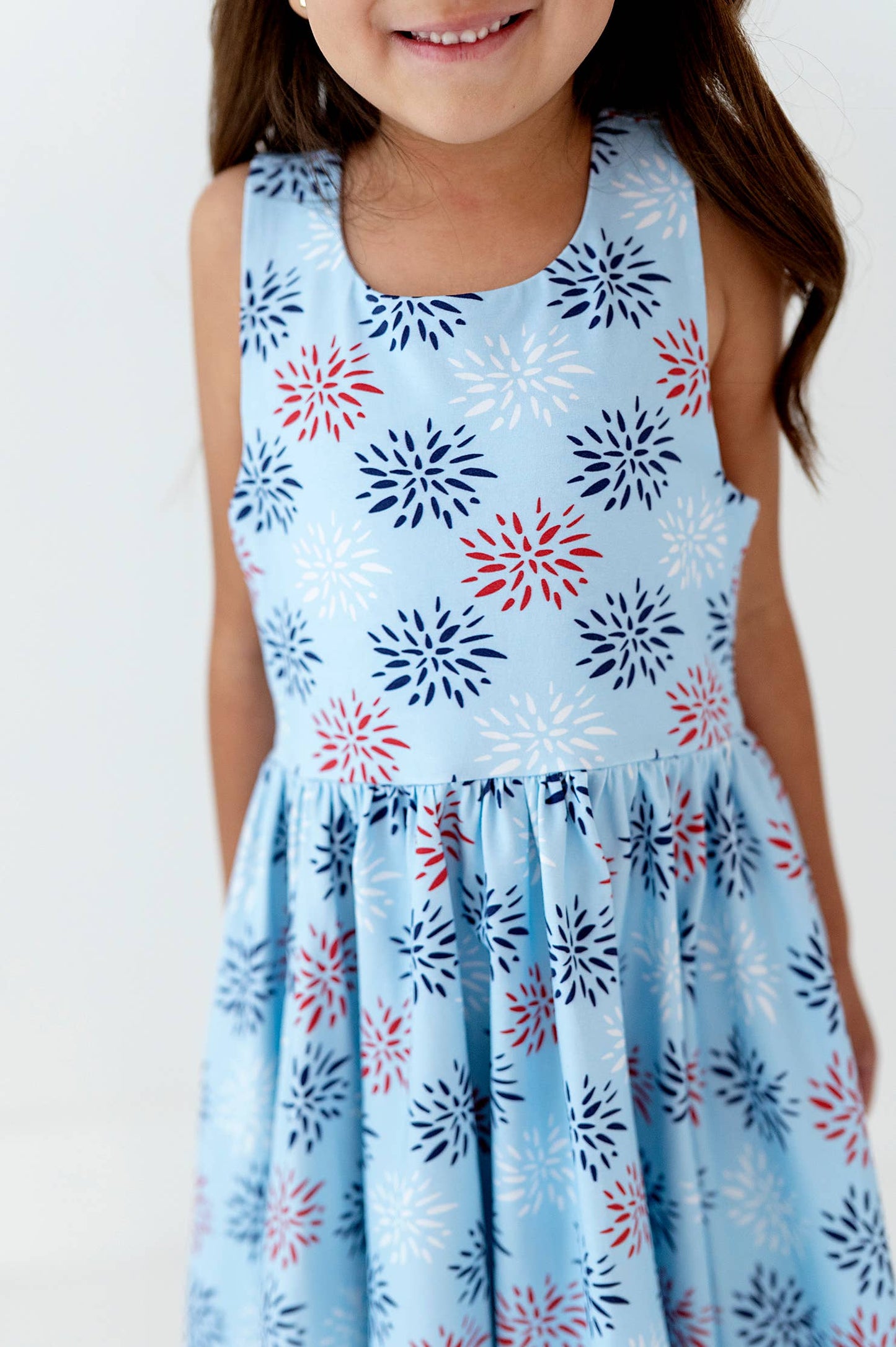 Charlotte Dress in Firework | Pocket Twirl Dress | July 4th