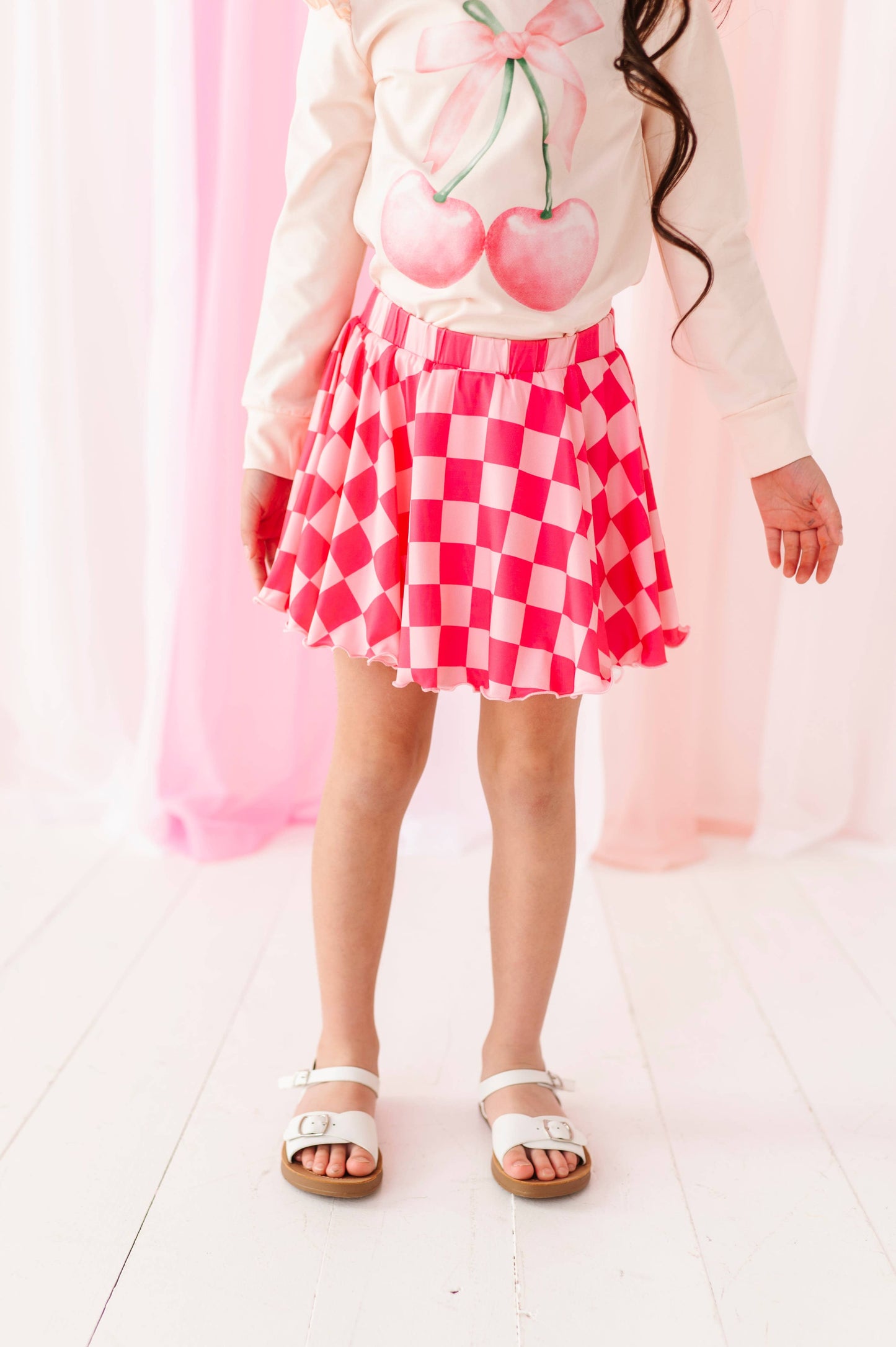 Pink Checkered skort