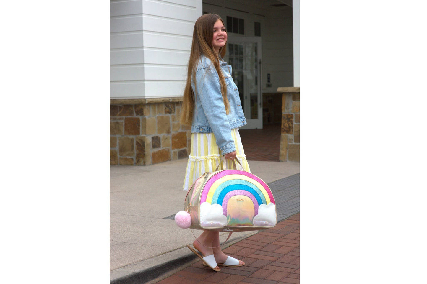 Unicorn Rainbow Overnight Bag and Cosmetic Bag