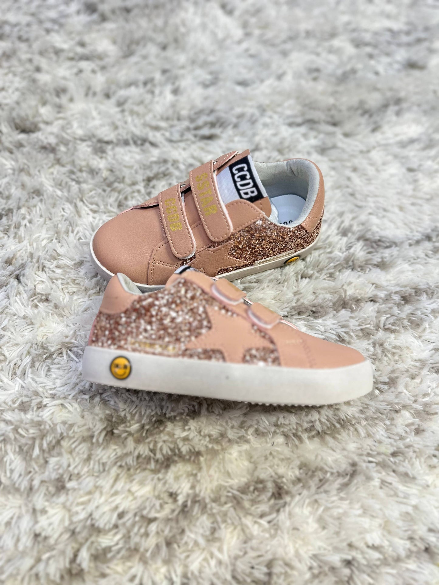 RoseGold Star Sneakers Velcro